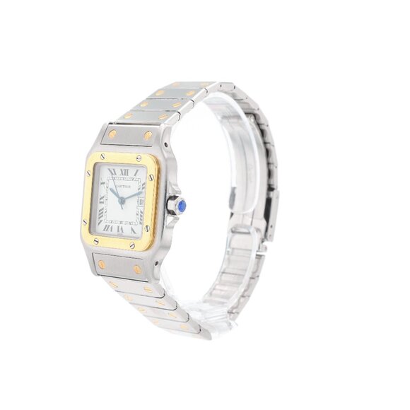 Cartier Santos Galbée Automatic 29mm White Roman Numeral Two-Tone Watch 1172961